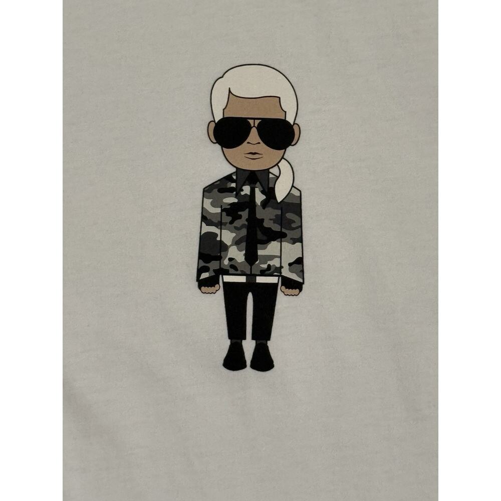 KARL LAGERFELD Paris “Kamo Blazer Karl” T-Shirt - NWOT - Men's 2XL -‎ White - Picture 2 of 9